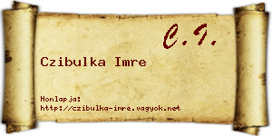 Czibulka Imre névjegykártya