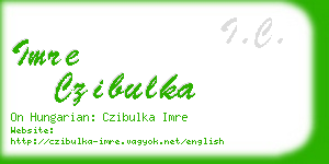 imre czibulka business card